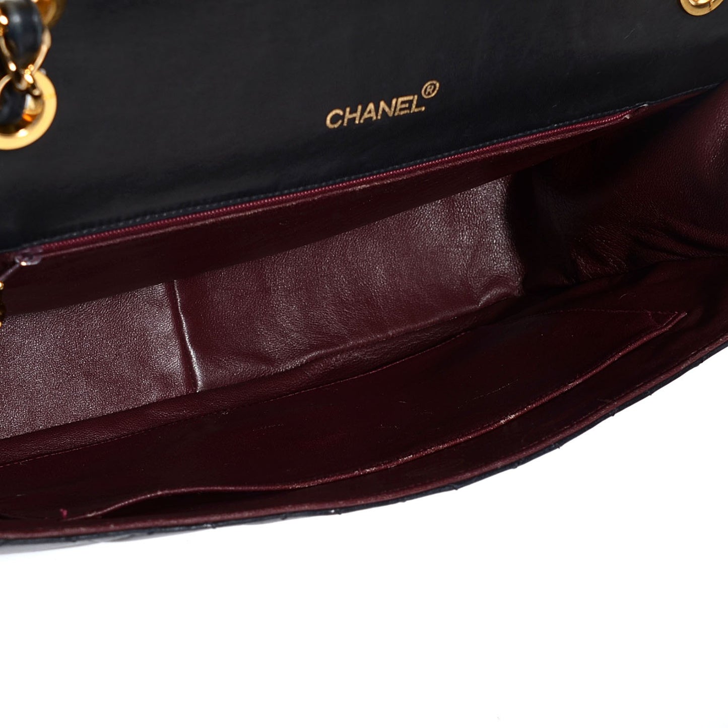 Lambskin Quilted XL Jumbo Flap Black