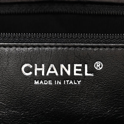 Chanel Metallic Aged Calfskin Quilted Reissue 2.55 Accordion Flap Black 7 of 12