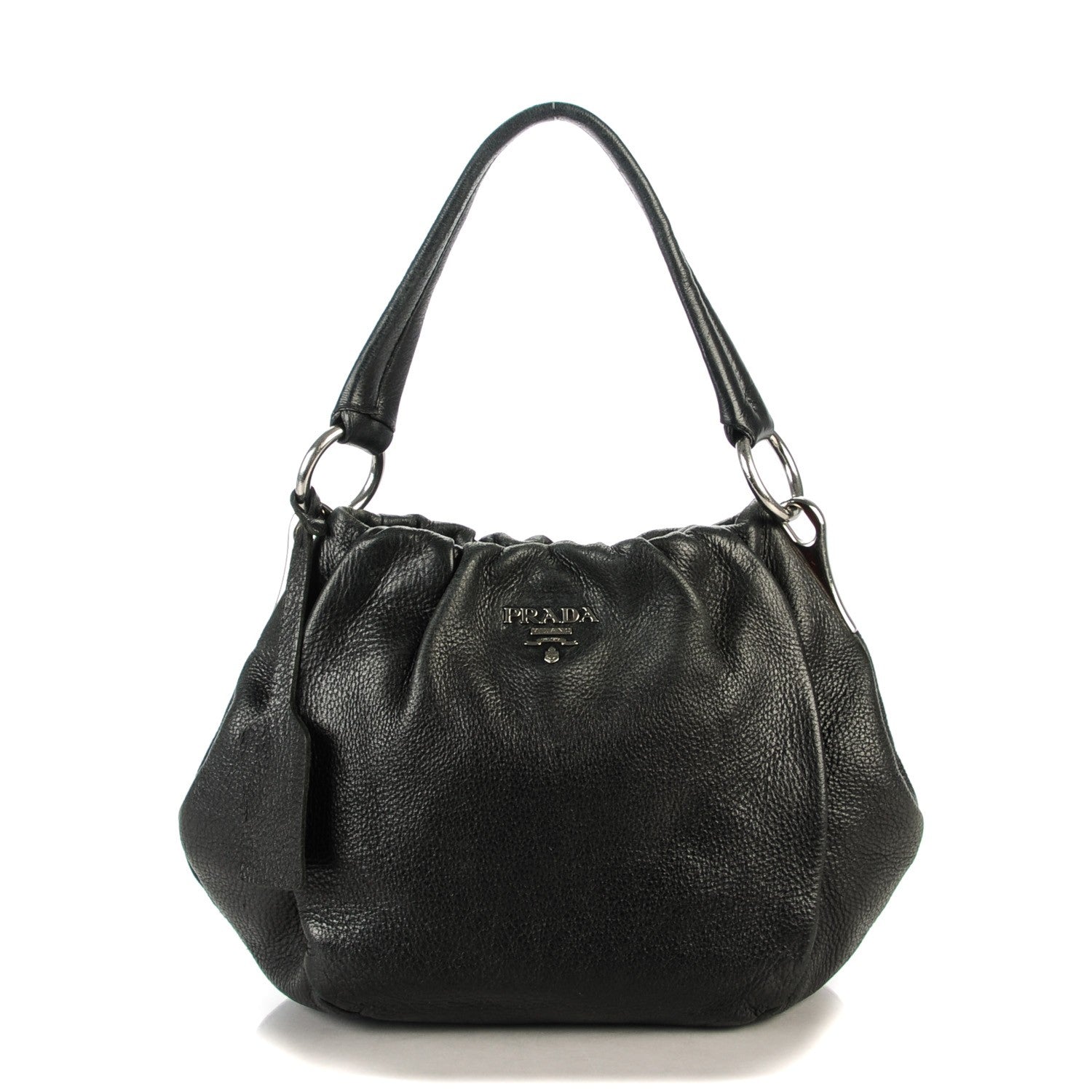 Prada Cervo Deerskin Shoulder Nero Black 1 of 8