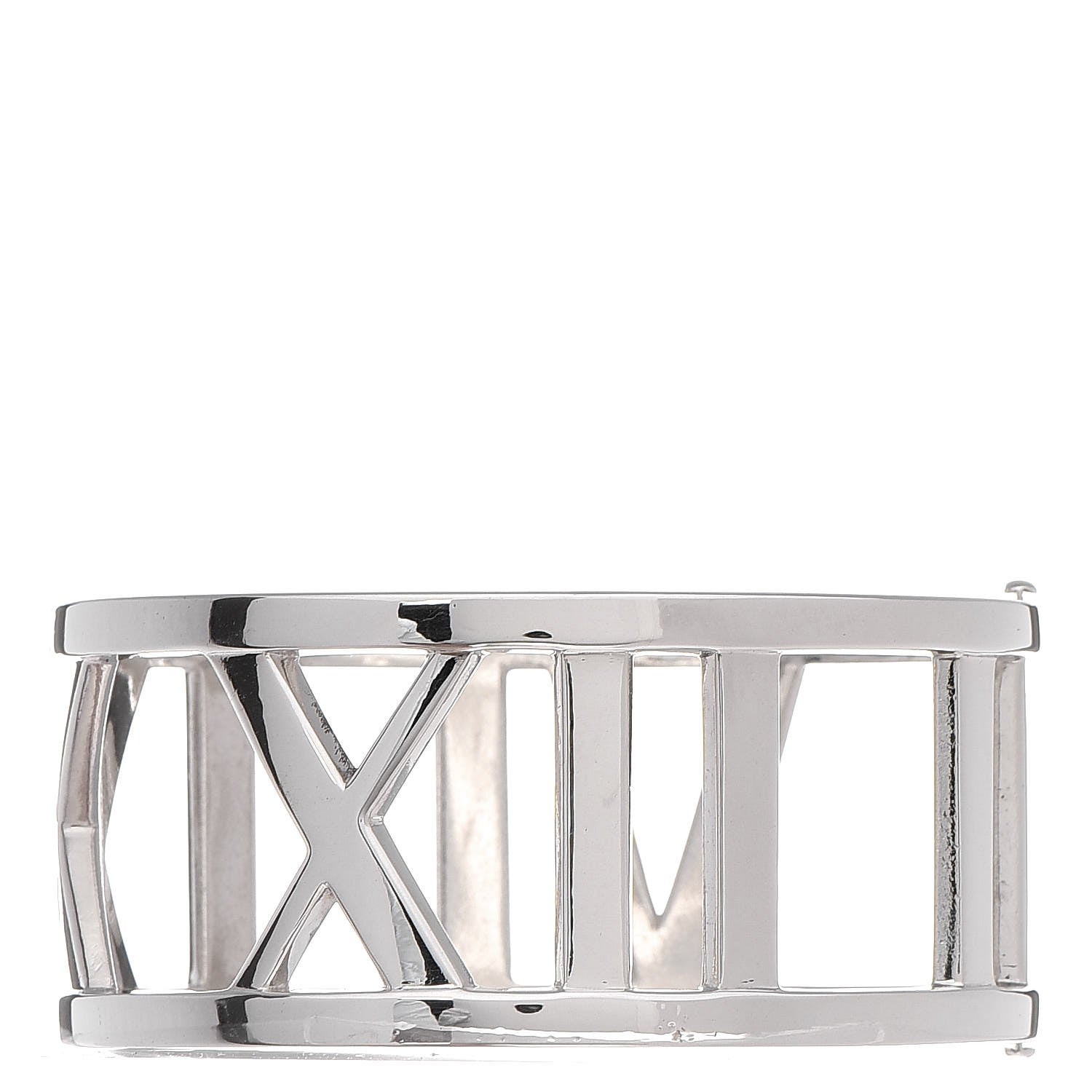 Tiffany Sterling Silver Wide Atlas Hinged Bangle Bracelet 1 of 3