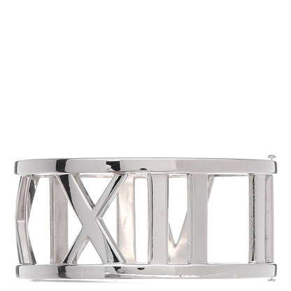 Tiffany Sterling Silver Wide Atlas Hinged Bangle Bracelet 1 of 3