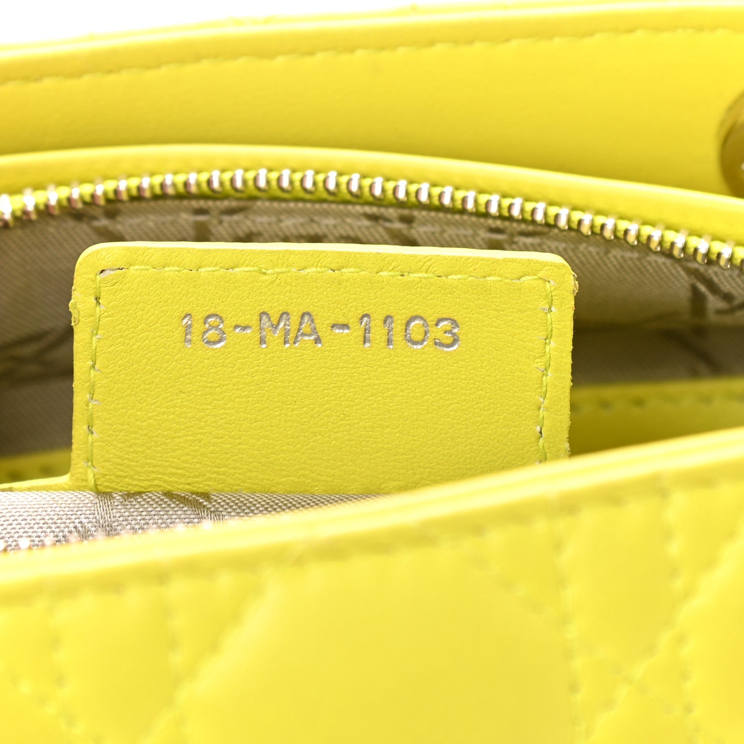 Christian Dior Lambskin Cannage Medium Lady Dior Vert Acid 10 of 18