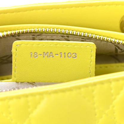 Christian Dior Lambskin Cannage Medium Lady Dior Vert Acid 10 of 18