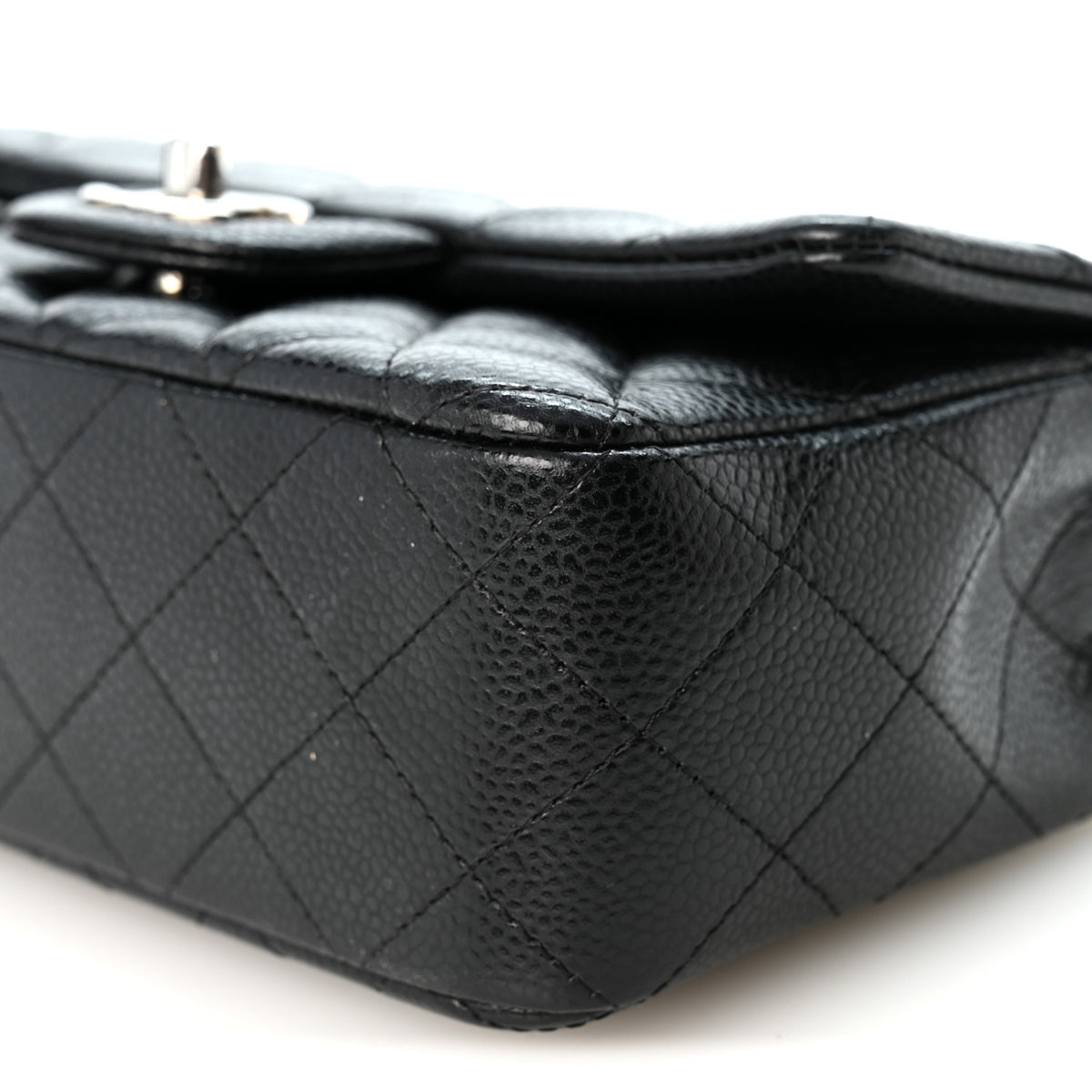 Caviar Quilted Mini Rectangular Flap Black