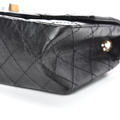 Chanel Aged Calfskin Quilted 2.55 Reissue Mini Flap Black 9 of 11