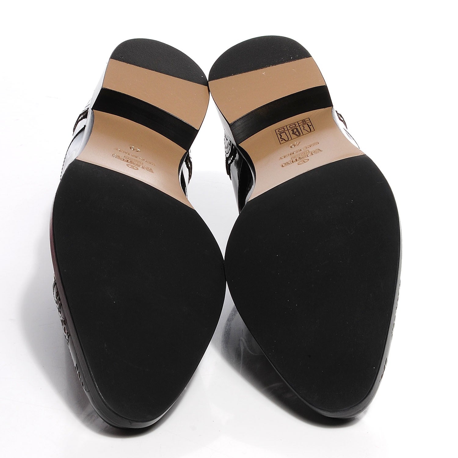 Valentino Garavani Patent Lace Art Oxfords 40 Black 5 of 7