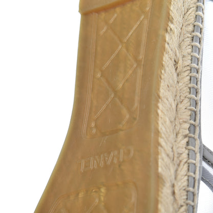 Chanel Mesh Grosgrain CC Espadrilles 41 Grey 8 of 9