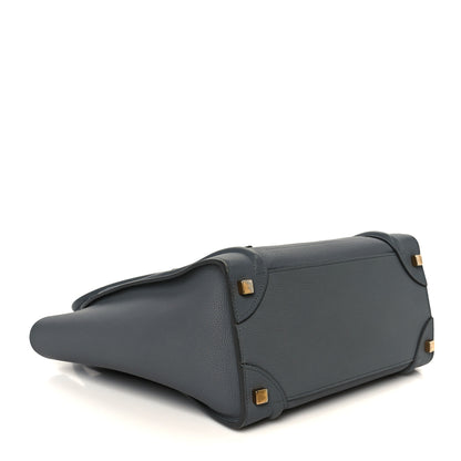 Celine Baby Drummed Calfskin Micro Luggage Kohl 4 of 9