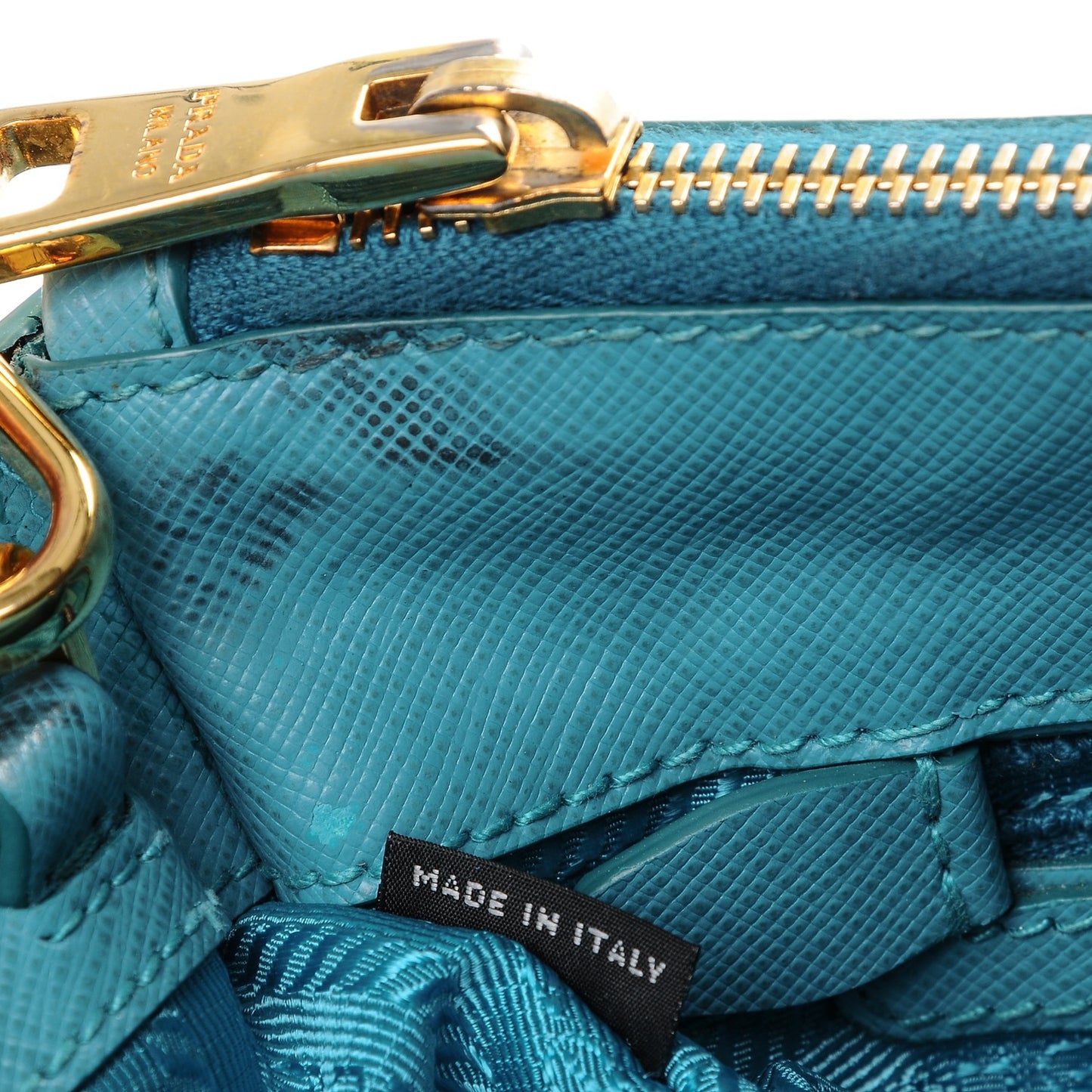 Saffiano Large Galleria Double Zip Tote Turchese