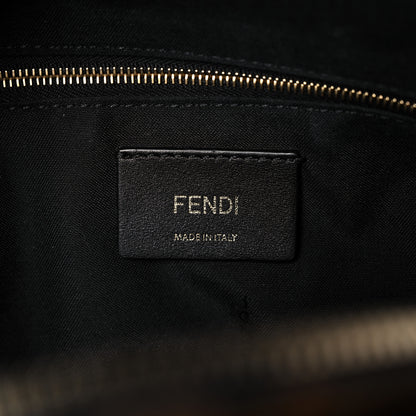 Fendi Shearling Macro FF 1974 Mini Backpack Tobacco Black 6 of 11