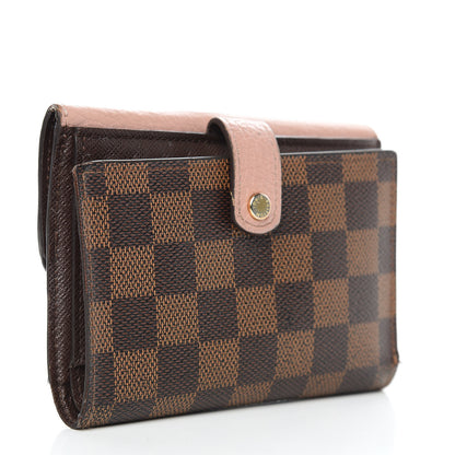 Louis Vuitton Damier Ebene Normandy Compact Wallet Rose Ballerine 3 of 14