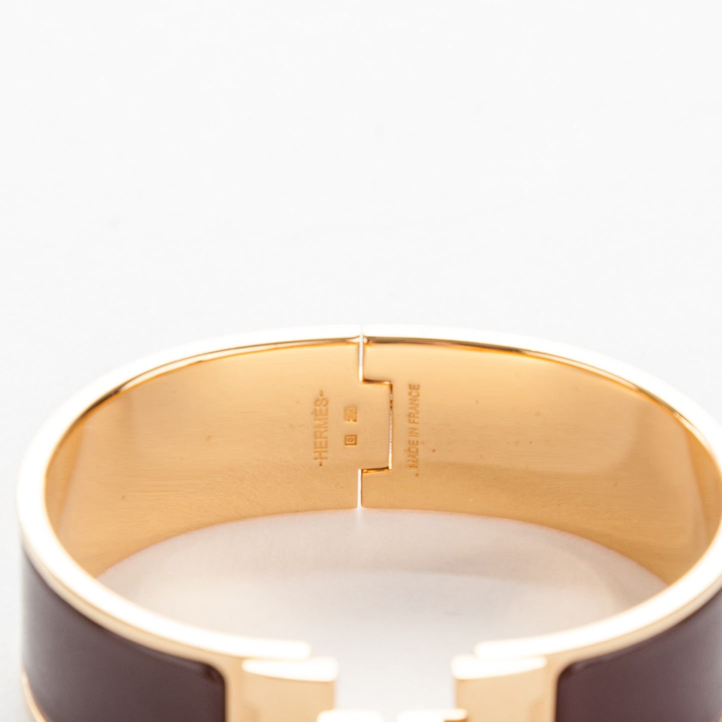 Enamel Wide Clic Clac H Bracelet GM Chocolate