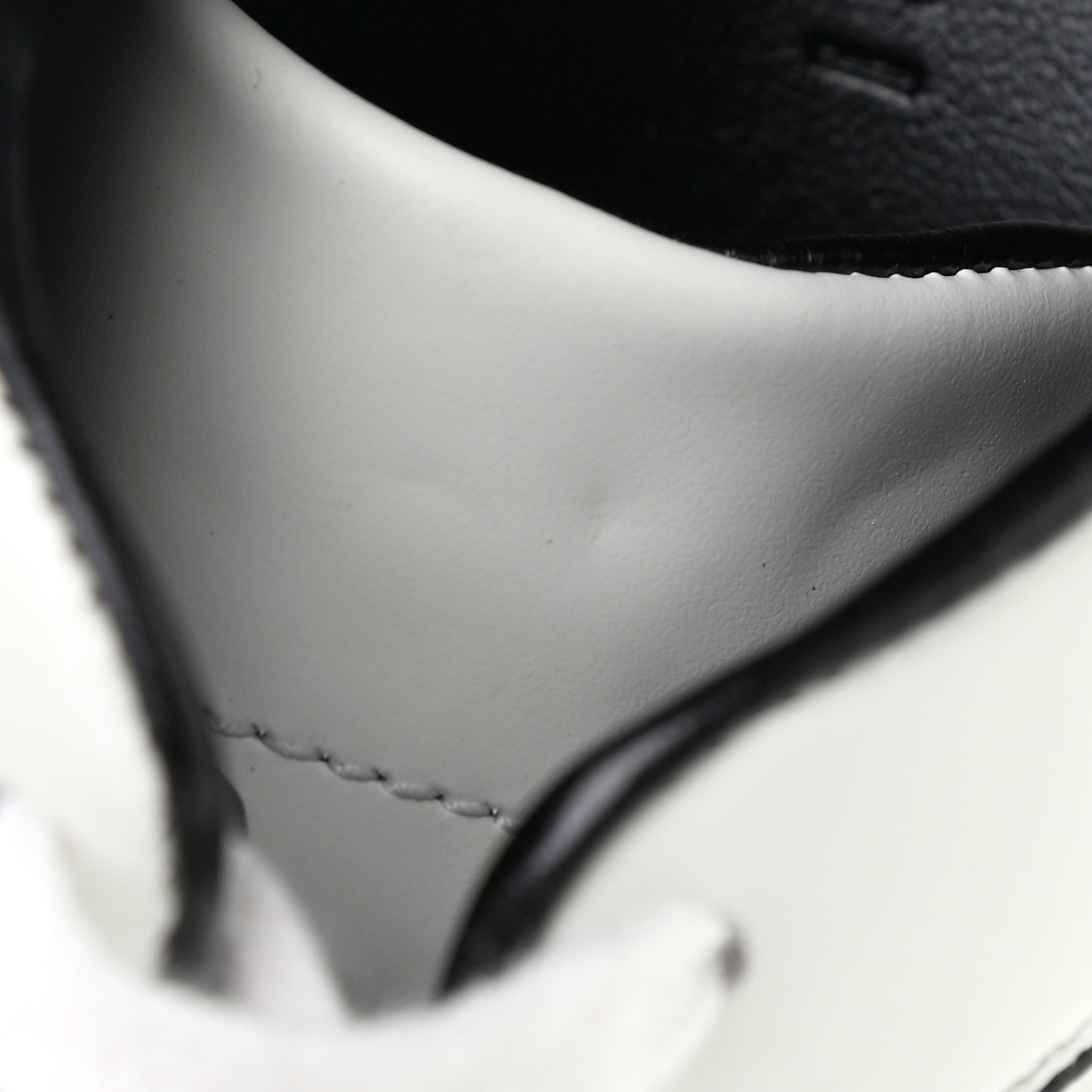 Calfskin Womens Interlocking G Sneakers 35.5 Black White