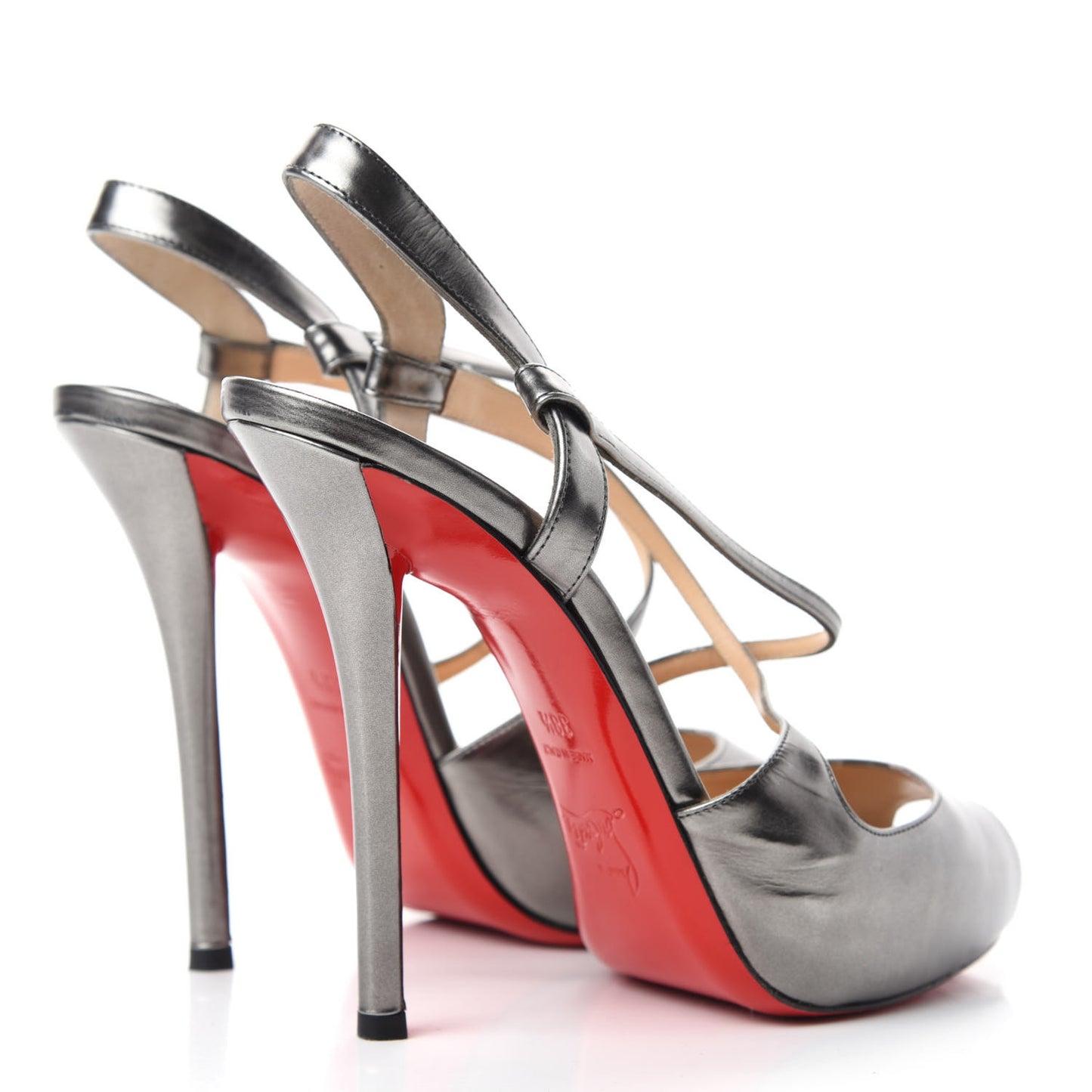Metallic Gloss Cross Street 120 Sandals 38.5 Lichen
