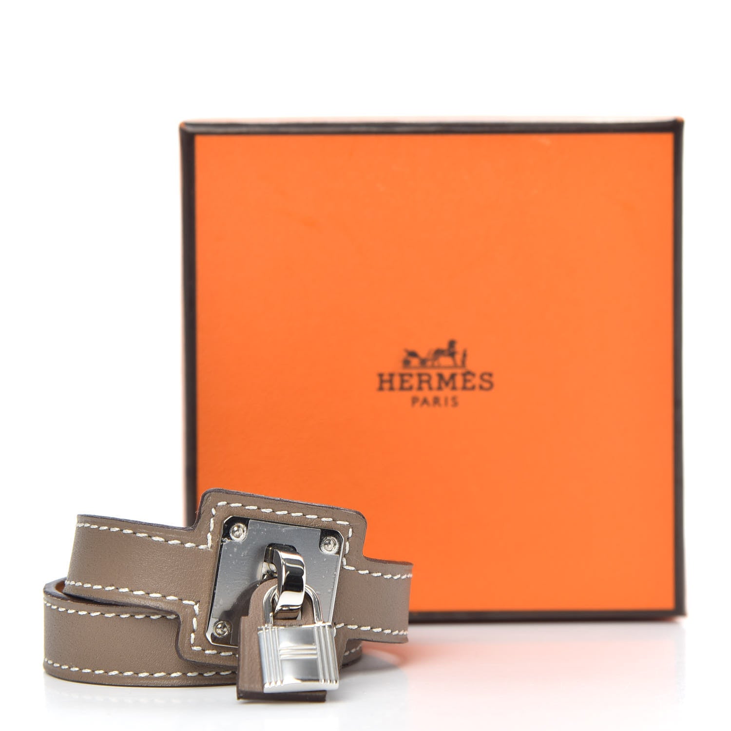 Hermes Swift O'Kelly Double Tour Bracelet T1 Etoupe 5 of 5