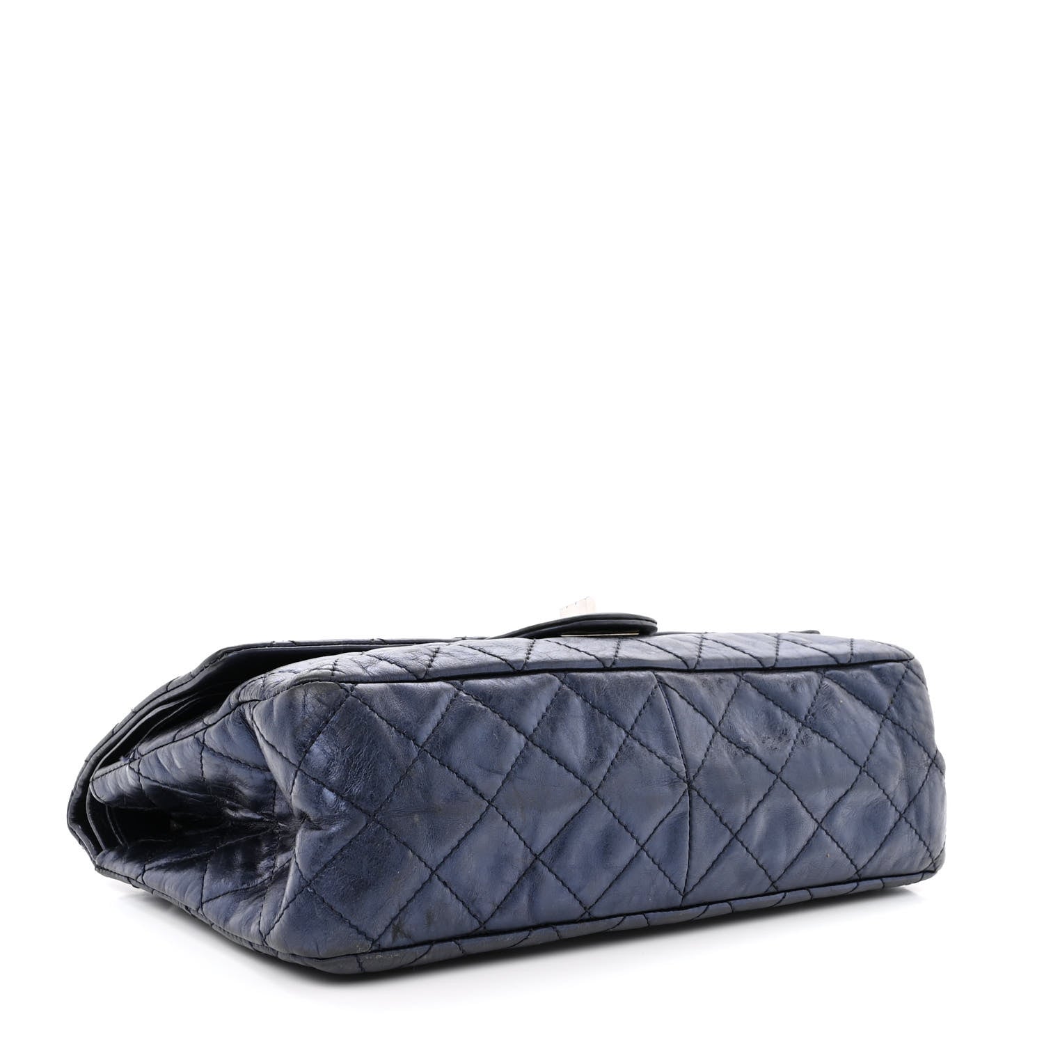 Chanel Aged Calfskin Quilted 2.55 Reissue 227 Flap Navy Blue 4 of 13