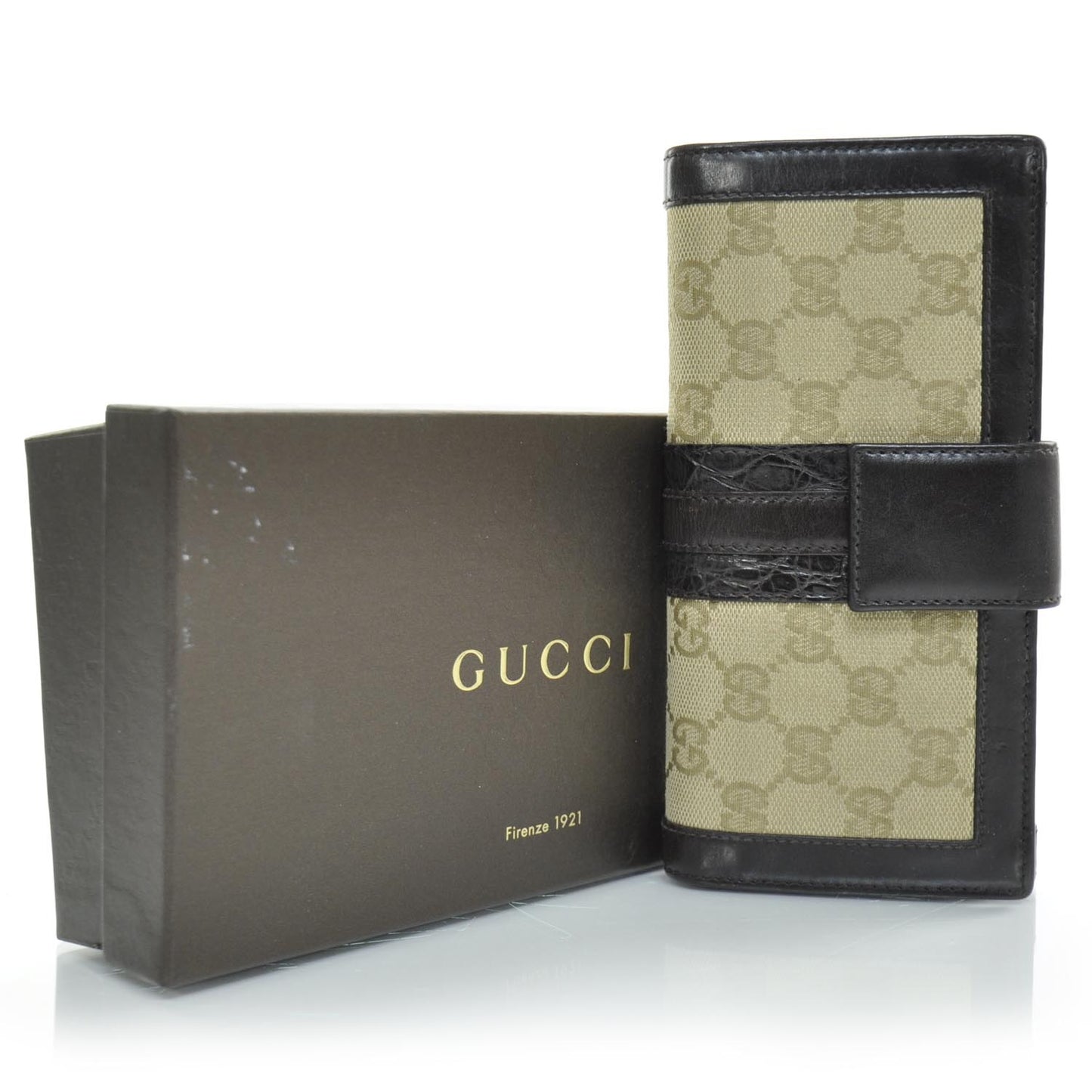 Monogram Crocodile Web Continental Wallet