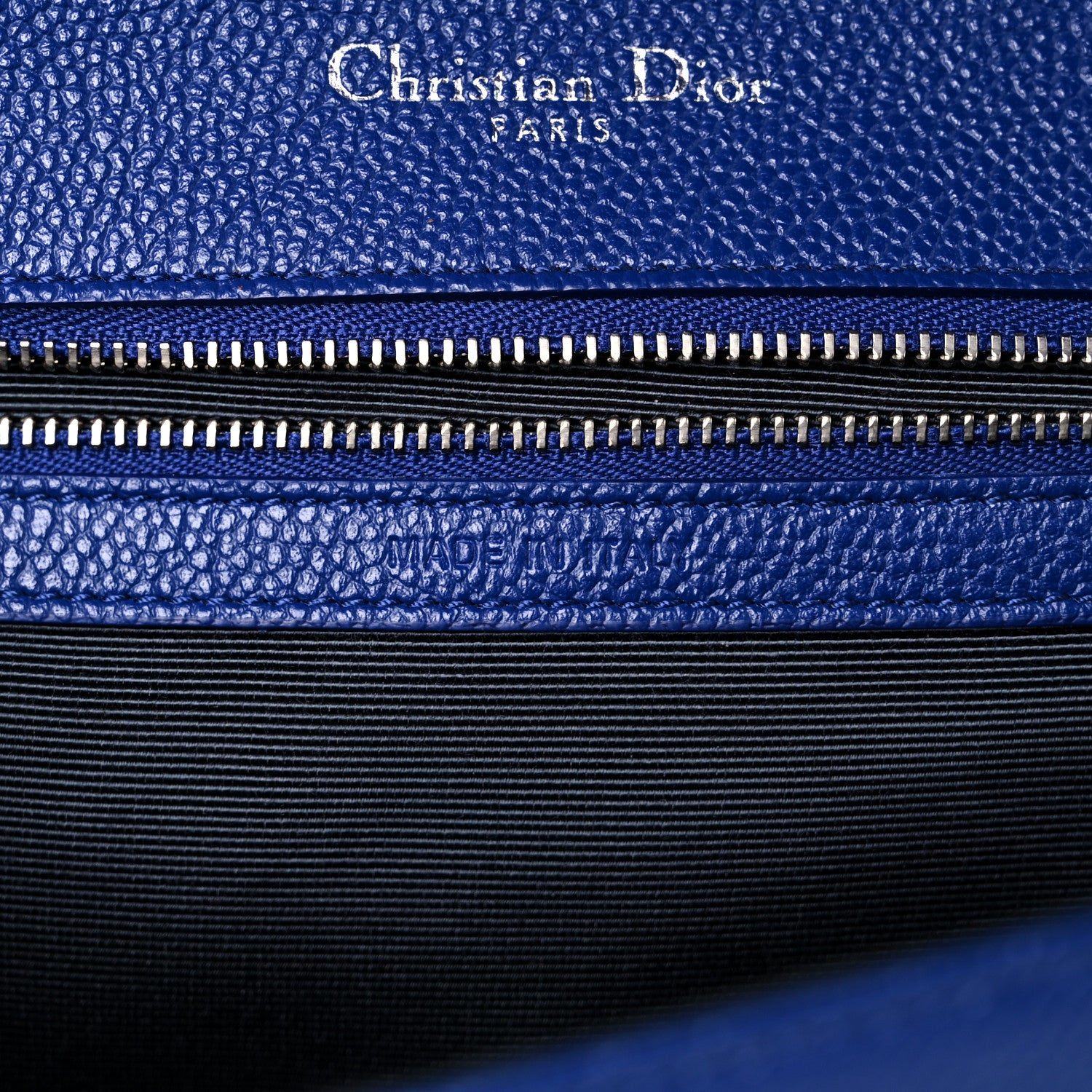 Christian Dior Grained Calfskin Medium Diorama Flap Bag Blue 7 of 18