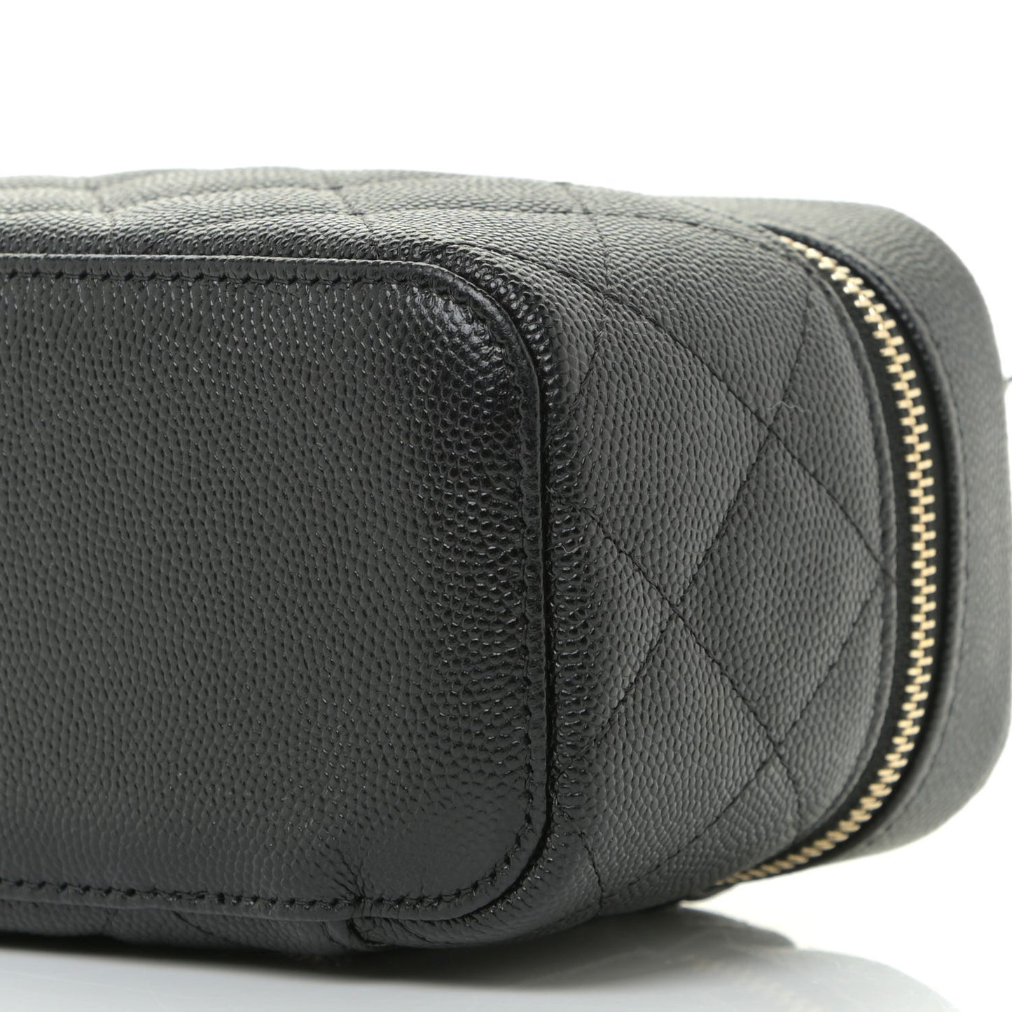 Caviar Quilted CC Vanity Cosmetic Case Black