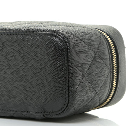 Chanel Caviar Quilted CC Vanity Cosmetic Case Black 11 of 12