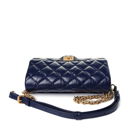 Chanel Aged Calfskin Quilted 2.55 Reissue Flap Belt Bag Clutch Navy 11 of 11