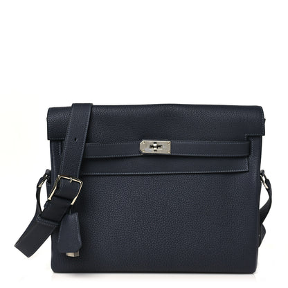 Hermes Togo Kelly Messenger GM Bleu Nuit 1 of 10