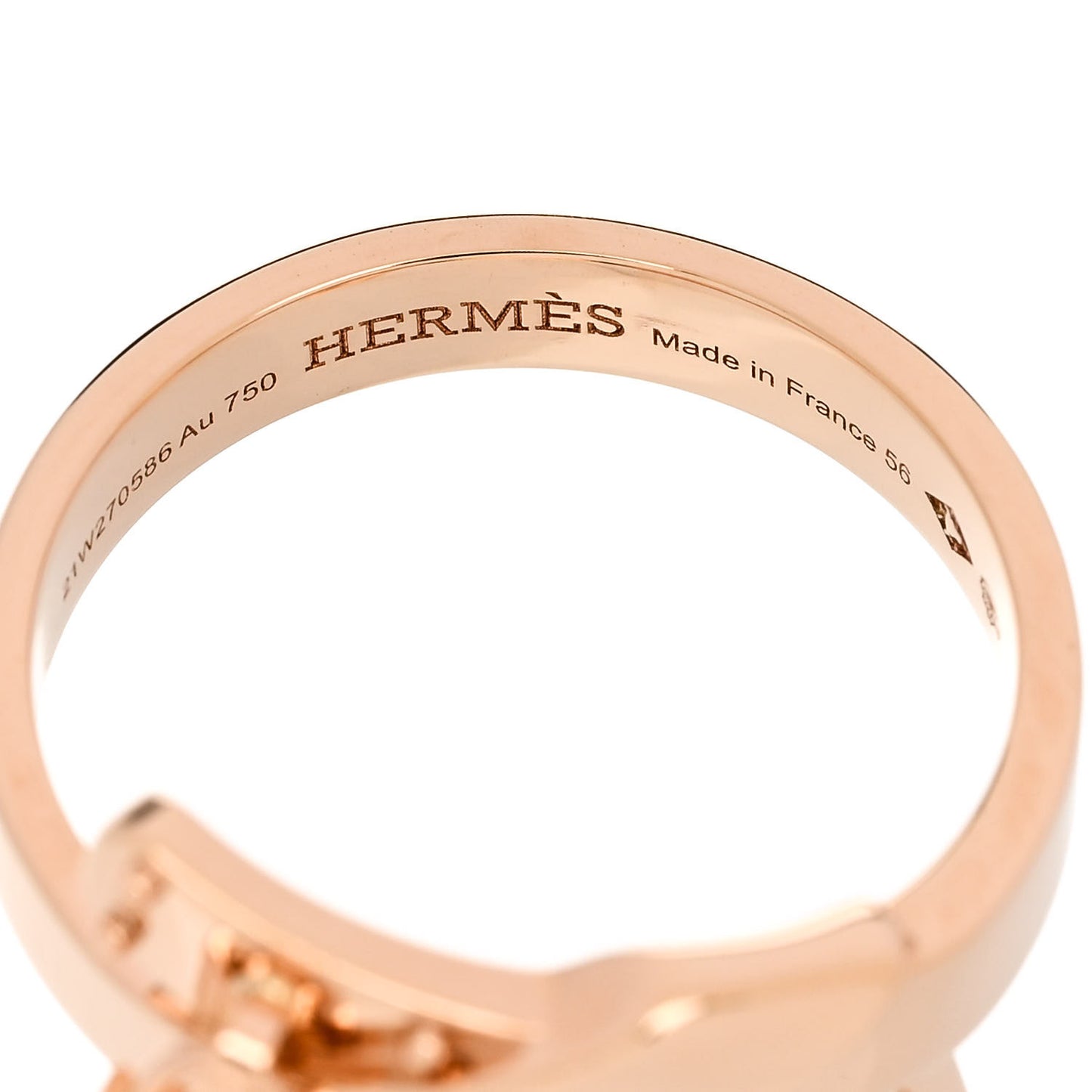 18K Rose Gold Kelly Gavroche Ring 56 7.5
