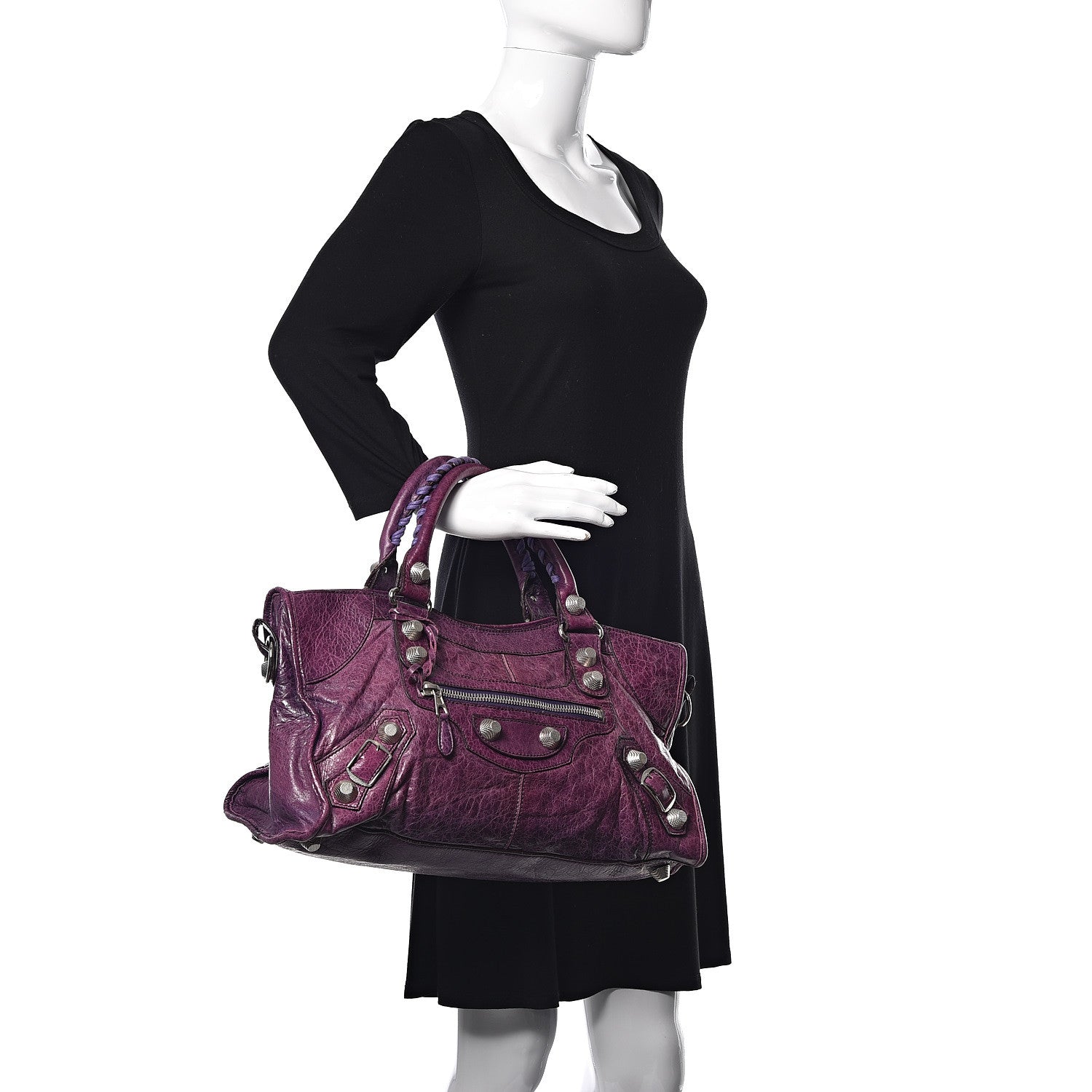 Balenciaga Agneau Giant 21 Silver Hardware Part Time Raisin 2 of 11
