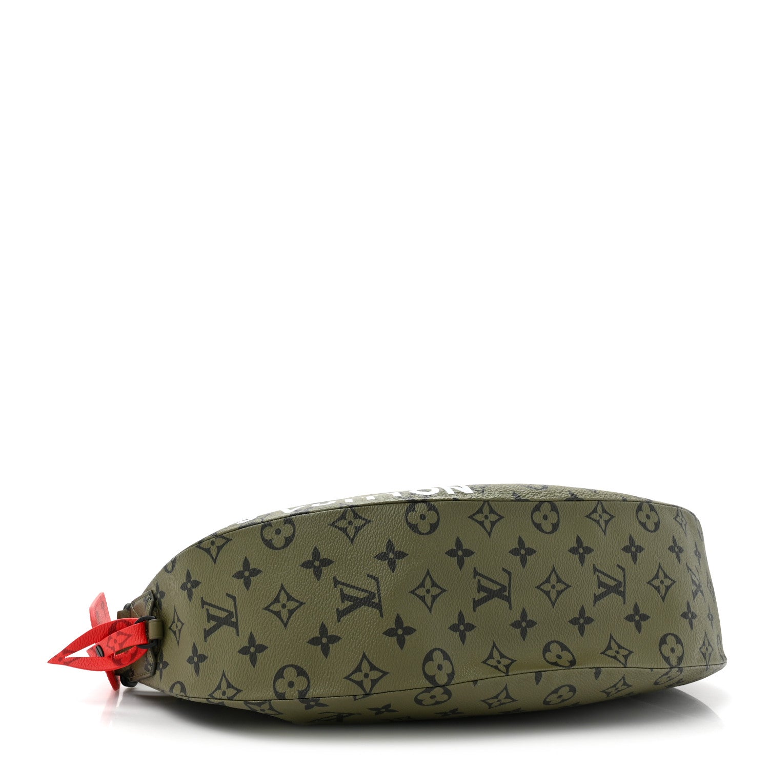 Louis Vuitton Monogram Hamac Bag Khaki Green Vermillion Red 4 of 9