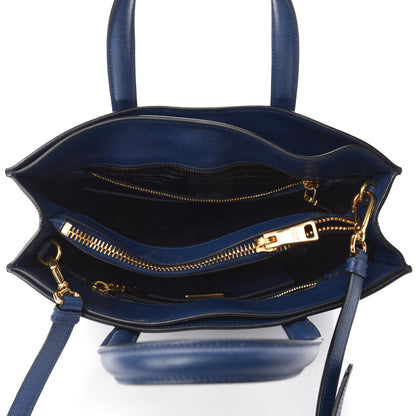 Prada Saffiano Soft Triple Pocket Tote Bluette 5 of 11