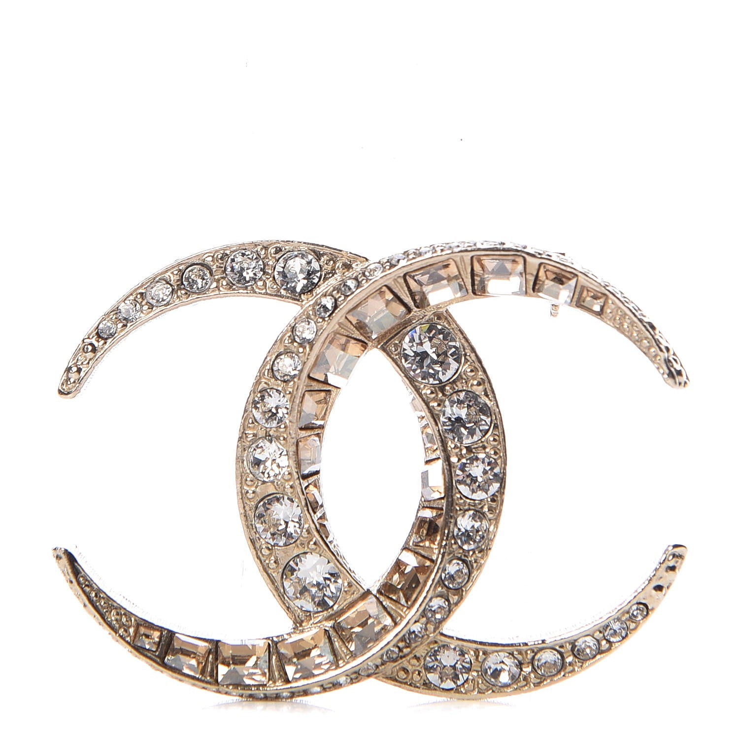 Chanel Baguette Crystal Dubai CC Brooch Gold 1 of 5