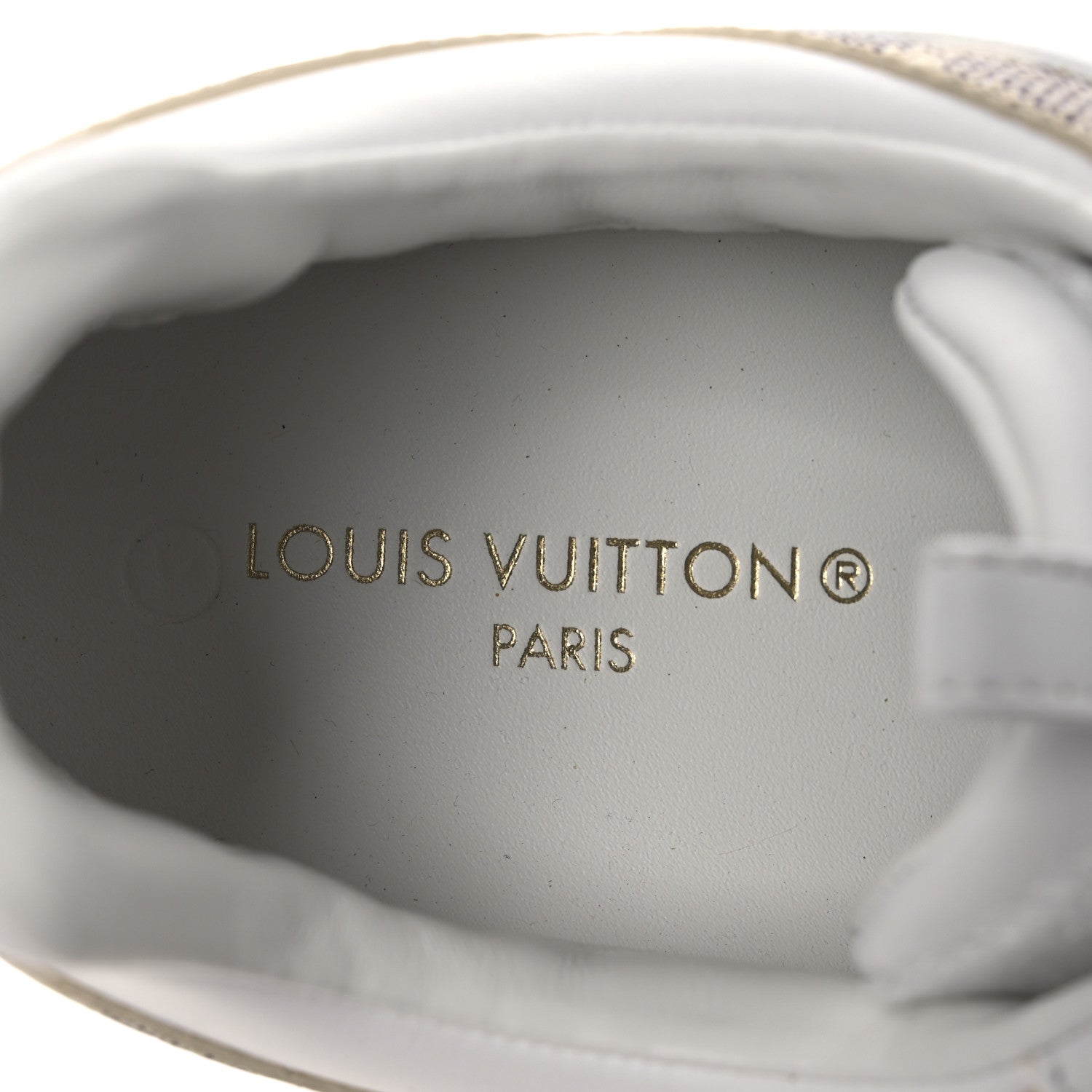 Louis Vuitton Calfskin Damier Azur Run Away Sneakers 38 White 9 of 10