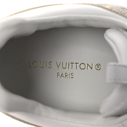 Louis Vuitton Calfskin Damier Azur Run Away Sneakers 38 White 9 of 10