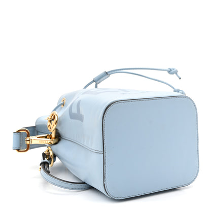 Fendi Vitello King F is Fendi Logo Embossed Mini Mon Tresor Bucket Bag Azzurro Baby Azzurro Baby 4 of 11