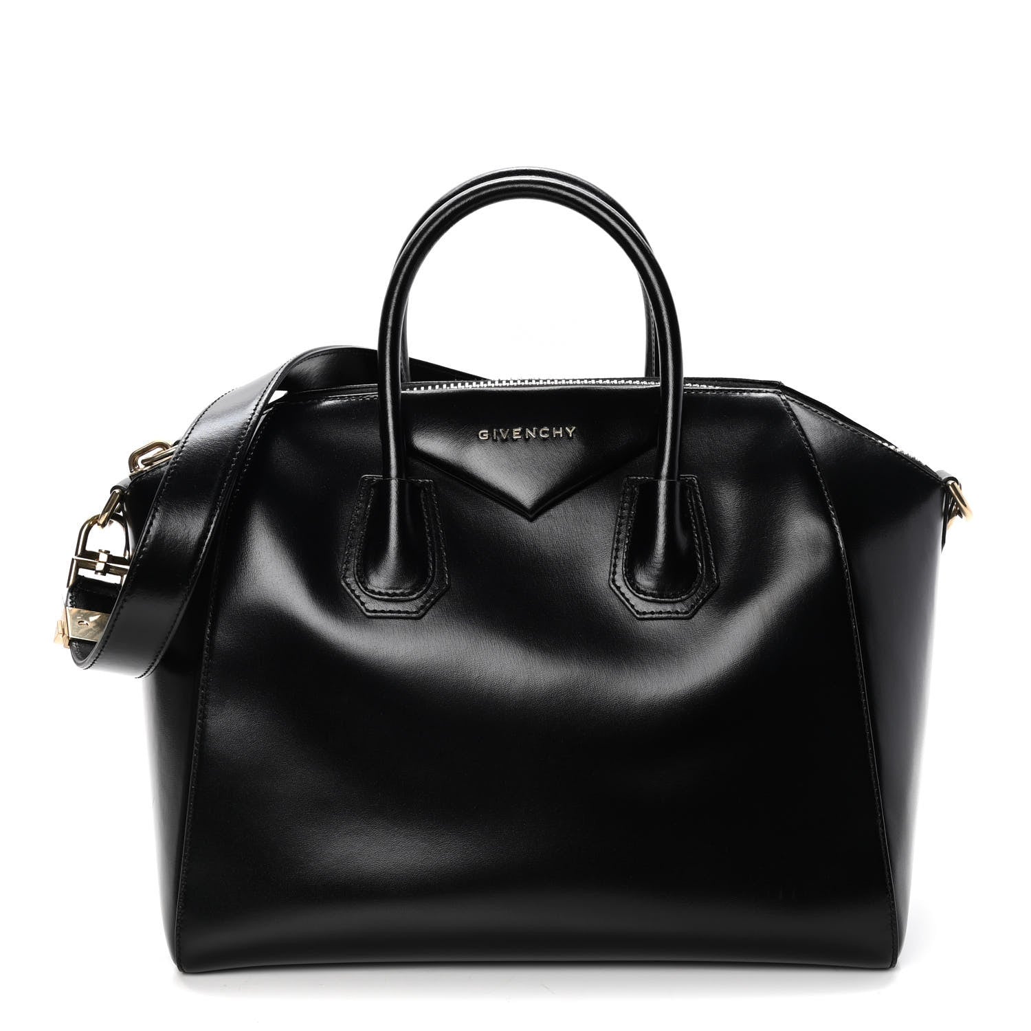 Givenchy Shiny Lord Calfskin Medium Antigona Black 1 of 10