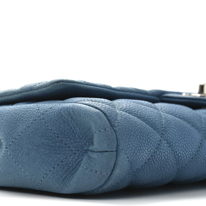 Chanel Iridescent Caviar Quilted Clutch With Chain Flap Blue 9 of 10