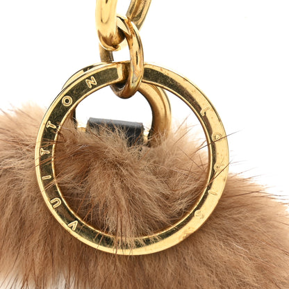 Louis Vuitton Fur Bag Charm Key Holder Brown 3 of 4