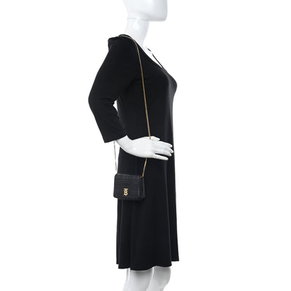 Burberry Lambskin Quilted Micro Lola Bag Black 2 of 10