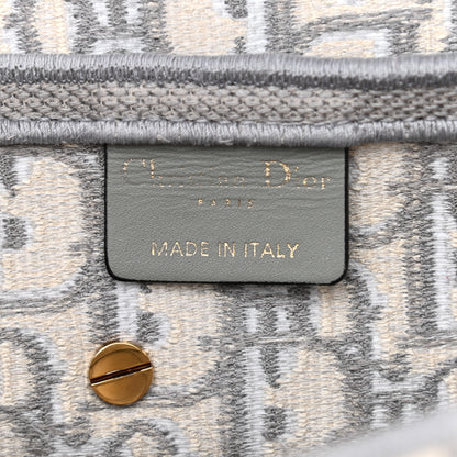 Christian Dior Oblique Embroidered Saddle Bag Gray 6 of 8