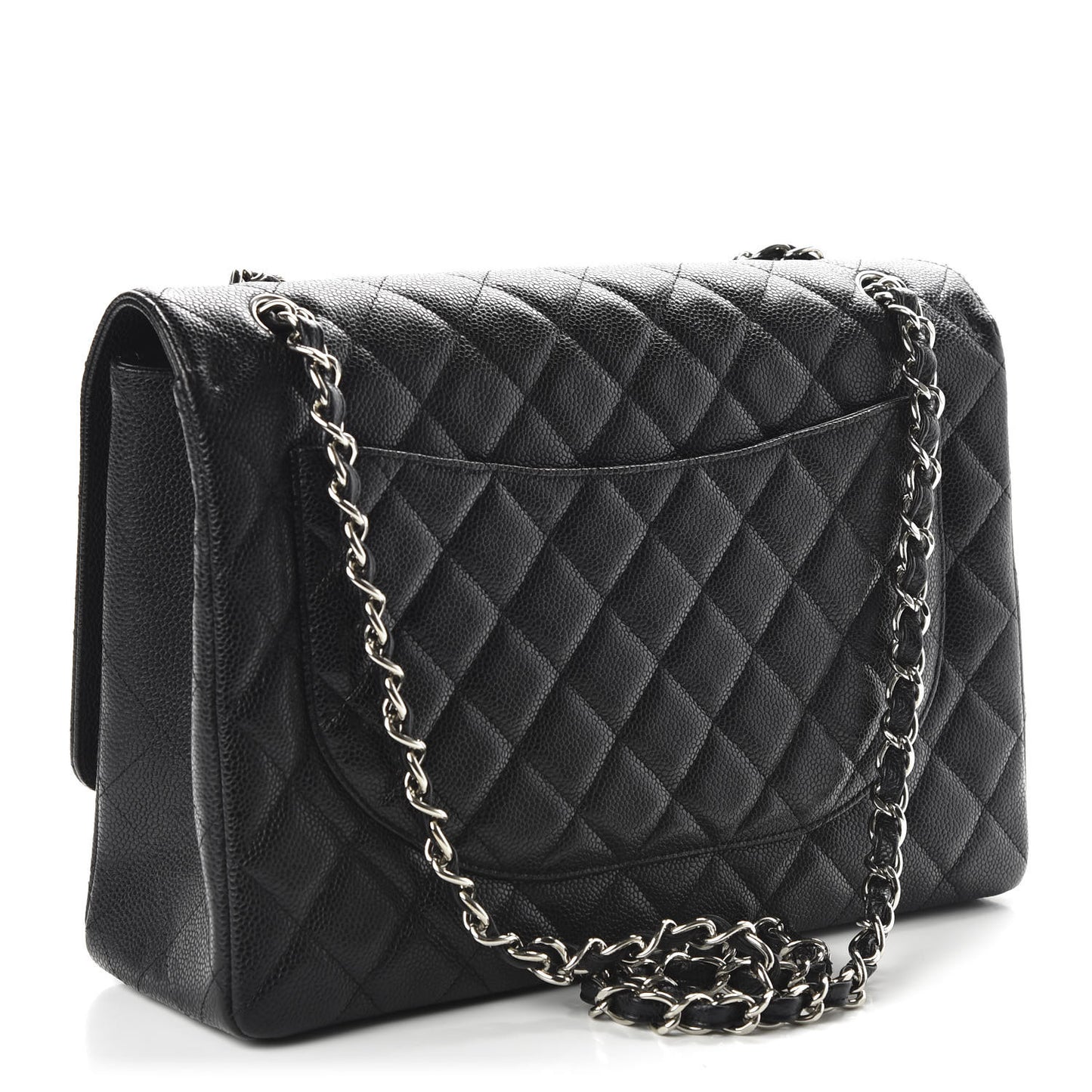 Caviar Quilted Maxi Single Flap Black