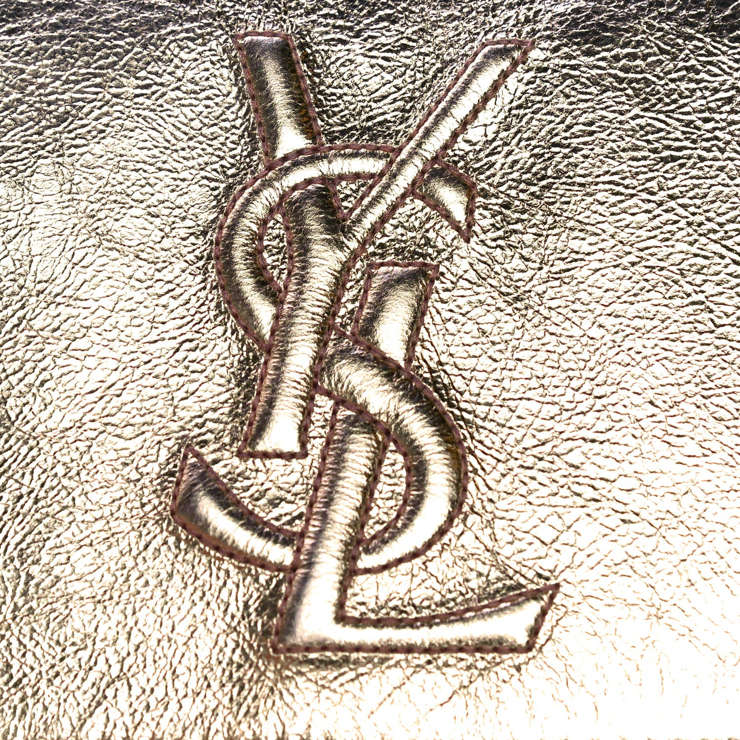 Metallic Calfskin Monogram Large Belle De Jour Clutch Gold