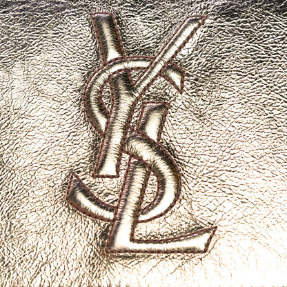 Saint Laurent Metallic Calfskin Monogram Large Belle De Jour Clutch Gold 14 of 18