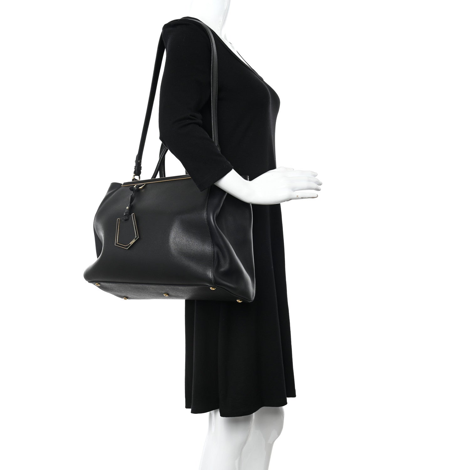 Fendi Vitello Elite Regular 2Jours Tote Black 2 of 10