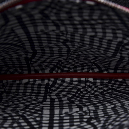 MCM Visetos Medium Liz Reversible Shopper Tote Black Red 7 of 19