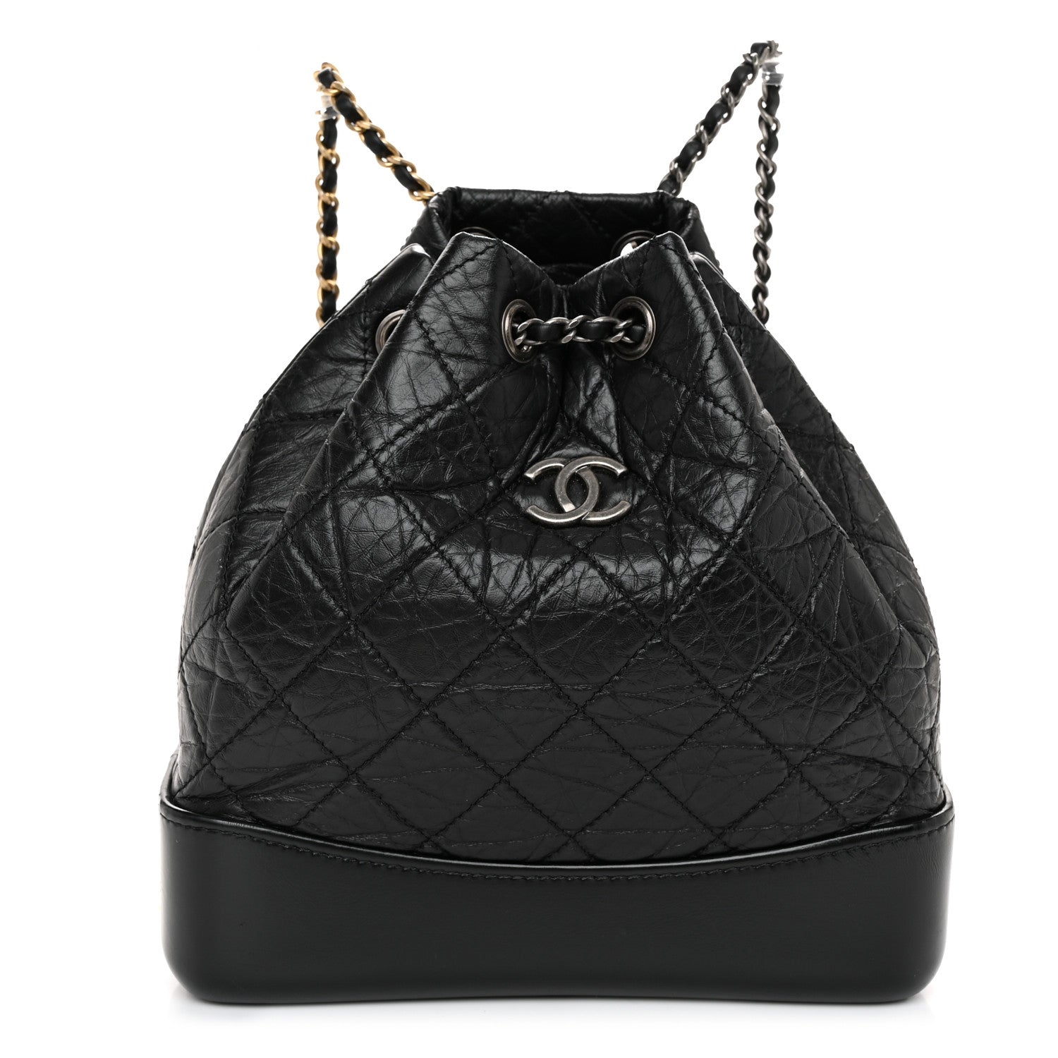 Chanel Aged Calfskin Quilted Small Gabrielle Backpack Black 1 of 10