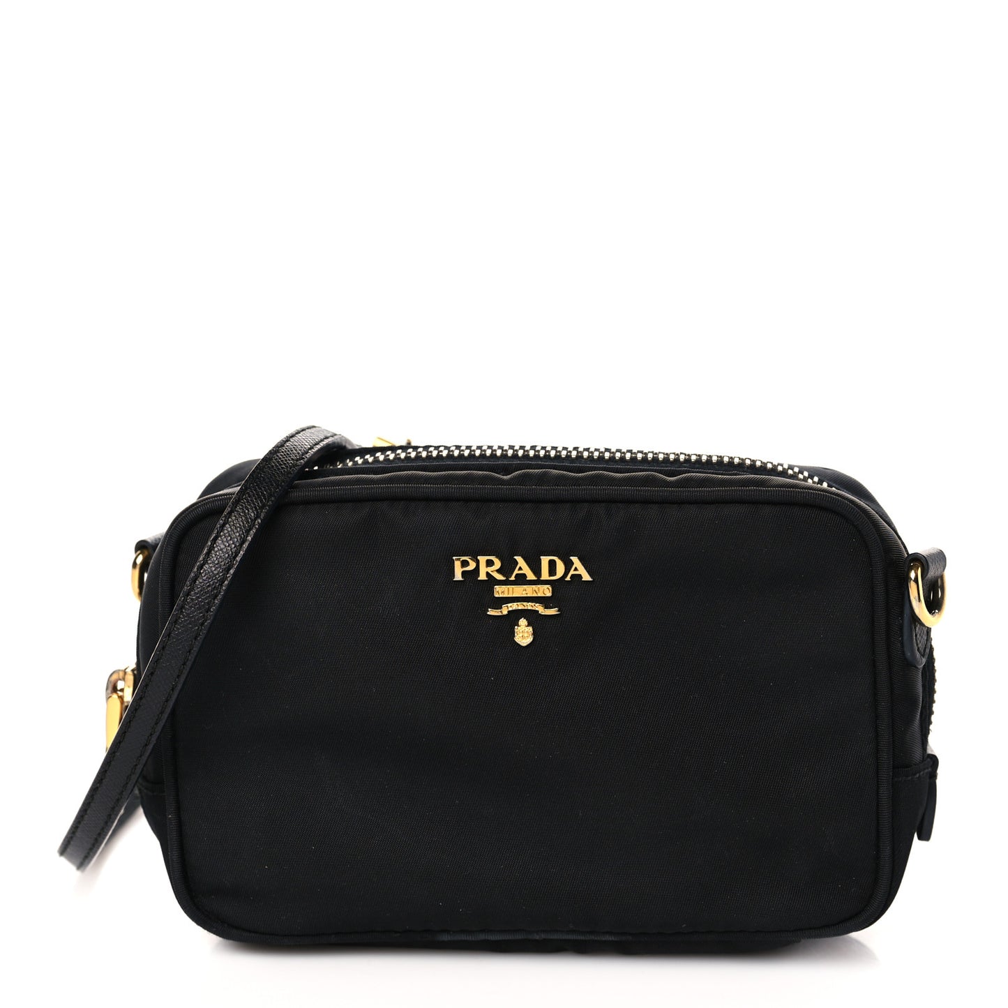 Tessuto Nylon Mini Camera Crossbody Bag Black