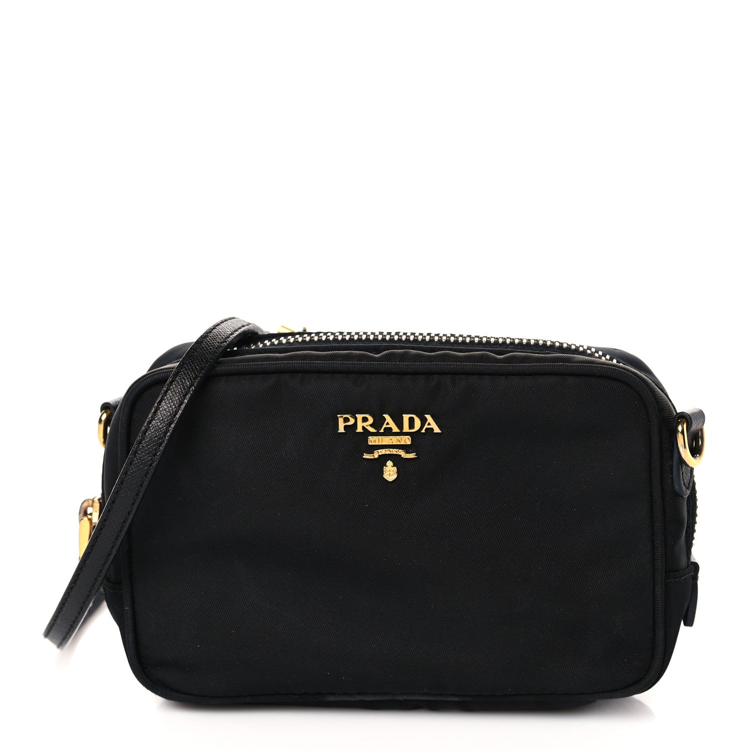 Prada Tessuto Nylon Mini Camera Crossbody Bag Black 1 of 10