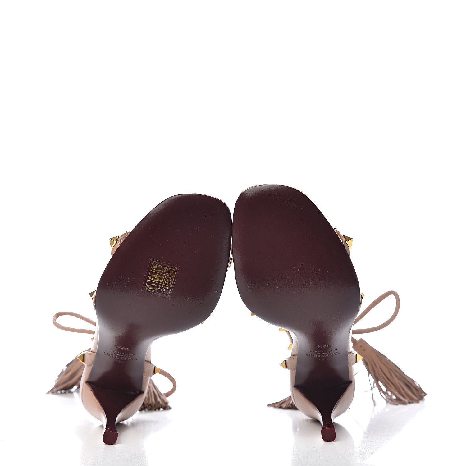 Valentino Garavani Nappa Rockstud Wrap 100mm Sandals 36.5 Rose Cannelle 5 of 9