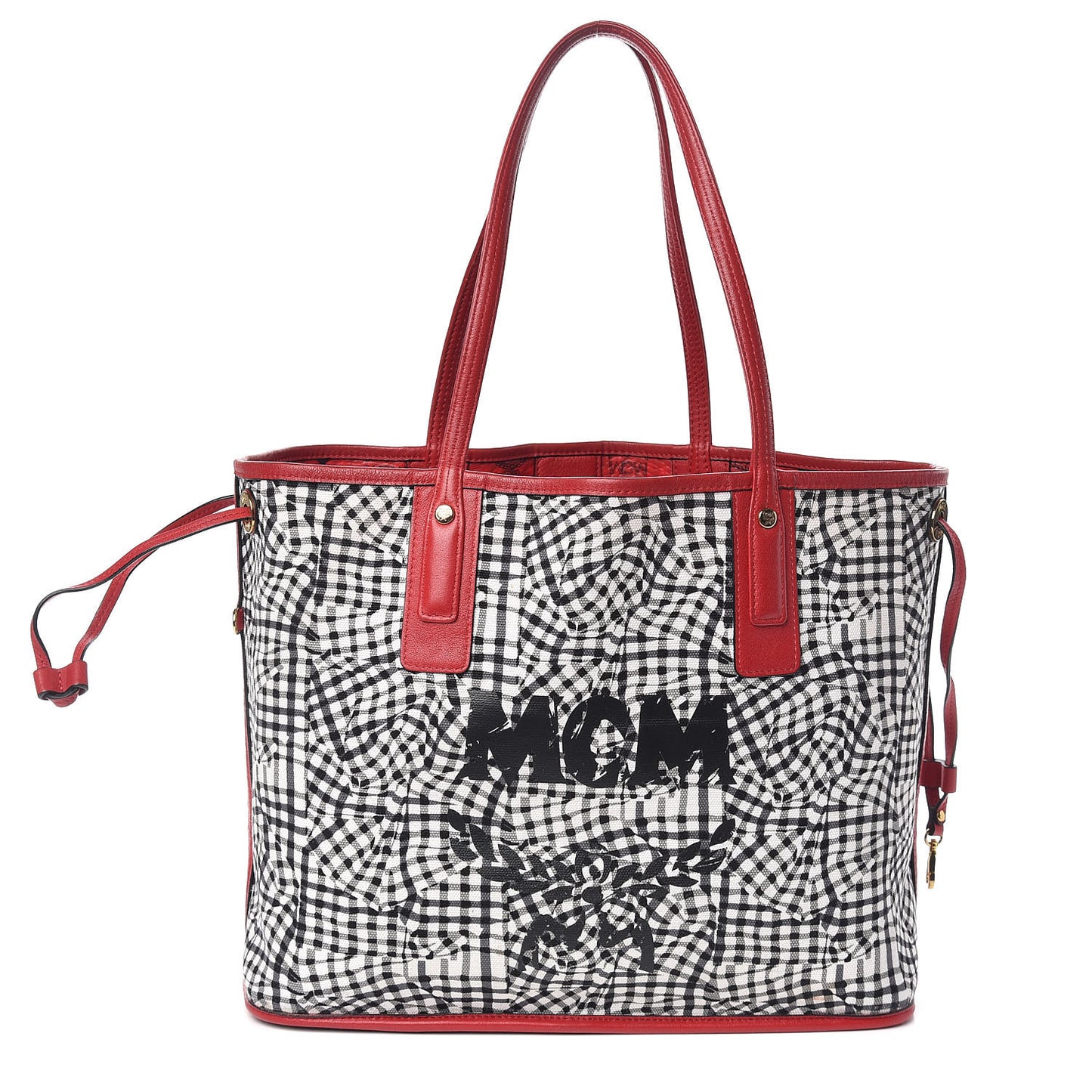 Visetos Medium Liz Reversible Shopper Tote Ruby Red