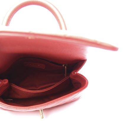 Chanel Caviar Quilted Mini Coco Handle Flap Dark Red 4 of 10